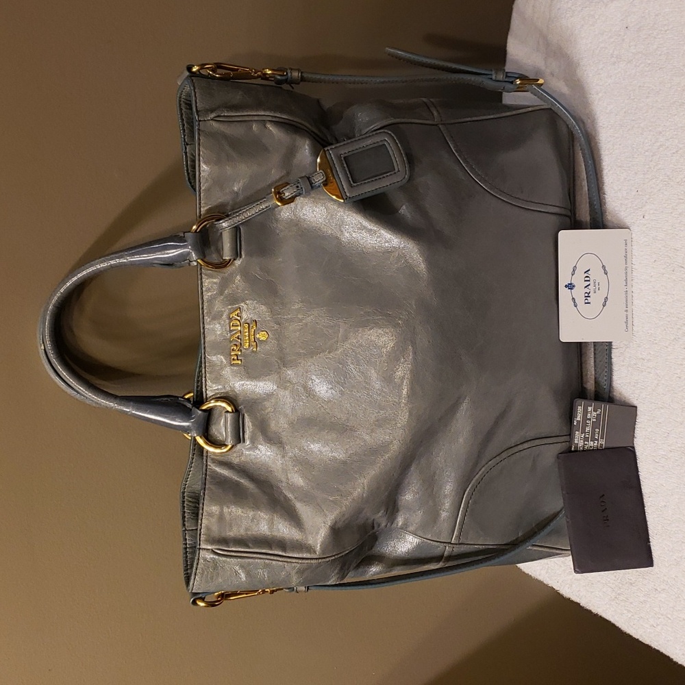 Prada leather tote bag